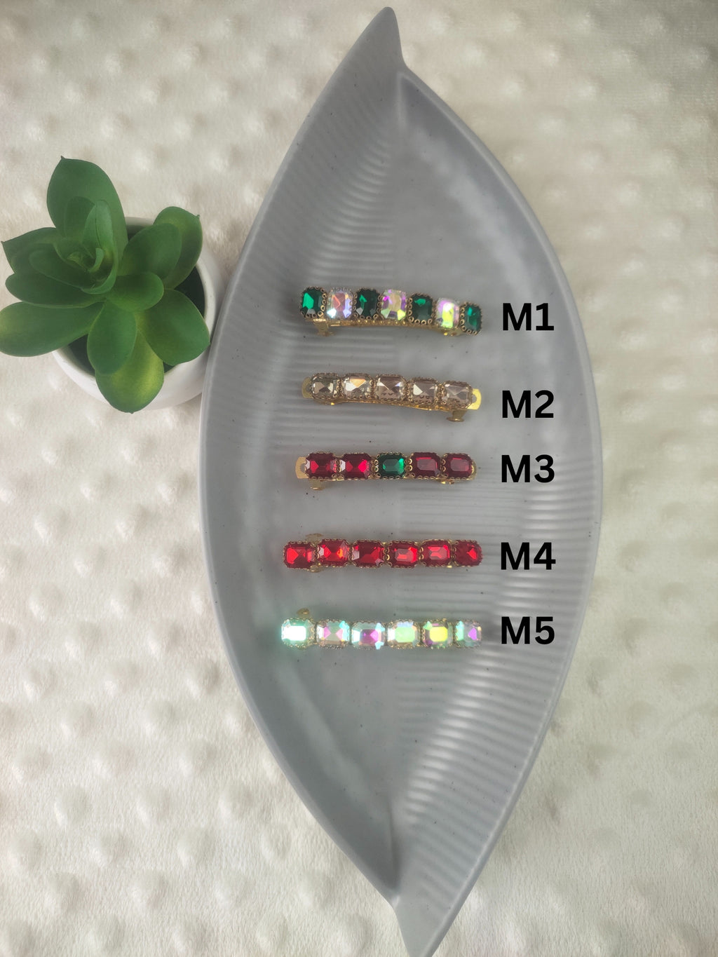 Crystal Stone Centre Clip (Small)