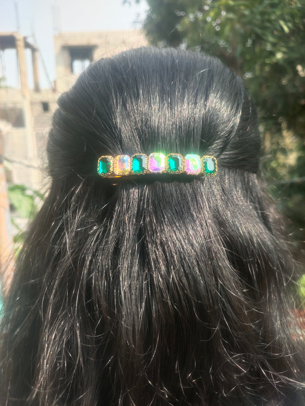 Crystal Stone Centre Clip (Small)