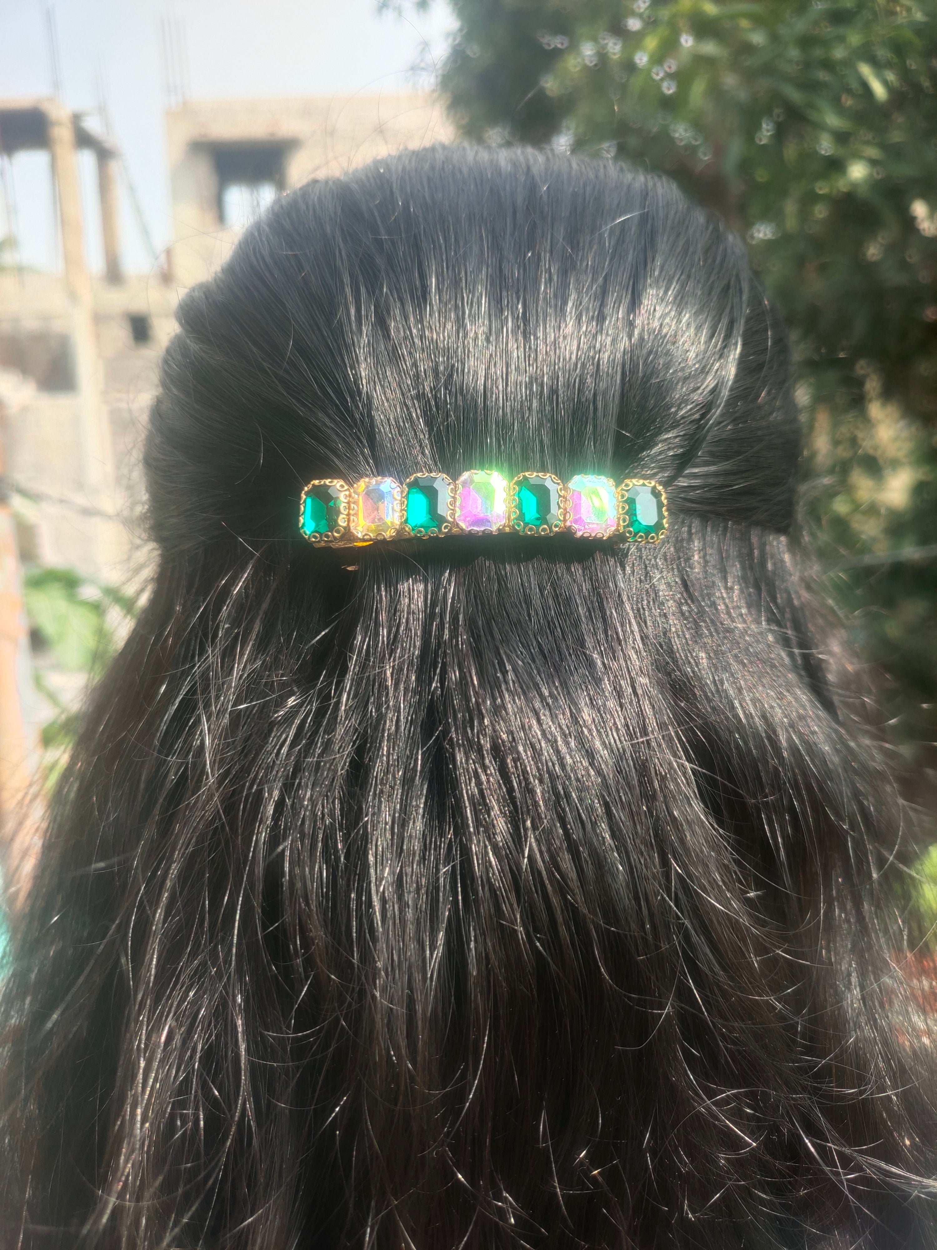 Crystal Stone Centre Clip (Small)