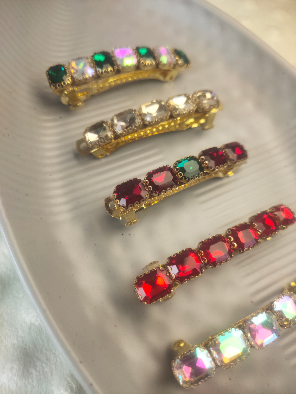 Crystal Stone Centre Clip (Small)